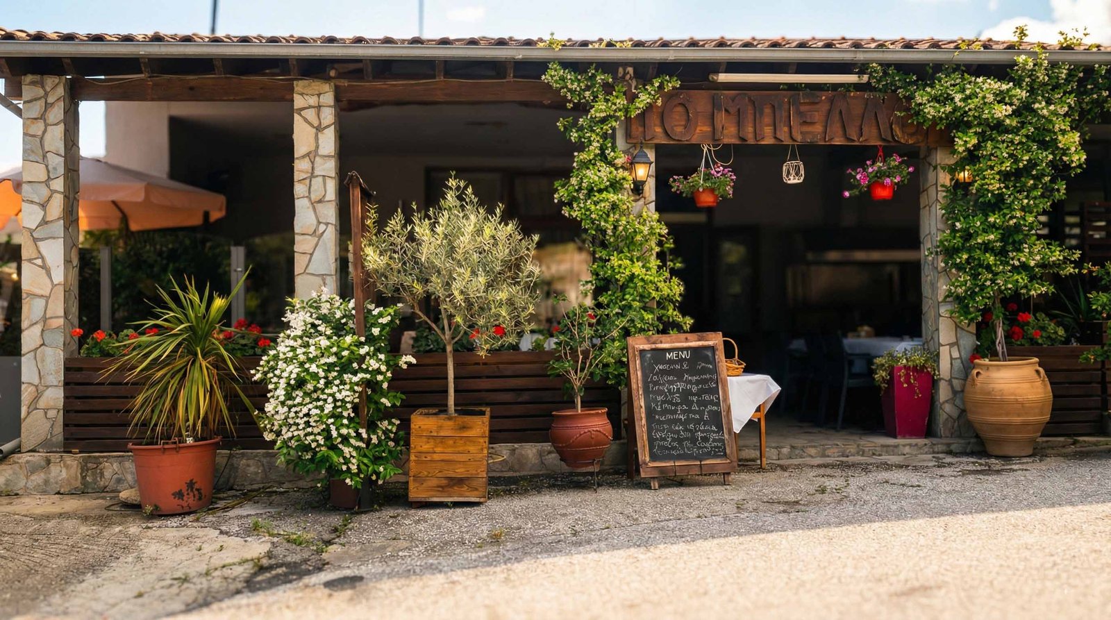 Είσοδος ταβέρνας